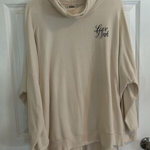 PINK oversized scoop neck sweatshirt
